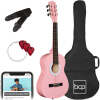 Kids Acoustic Guitar Beginner Starter Kit w/ Carrying Case - 30in - pink - Thumbnail 1