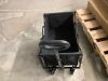 Yacona Wagon Cart Foldable, Portable Utility Shopping Cart with Wheels, Heavy Duty Grocery Cart for Beach, Outdoor Camping, Garden, Sports, Black - Thumbnail 2