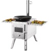 VEVOR 86 in. Stainless Steel Camping Tent Wood Burning Stove 3000 cu. in. - Thumbnail 1