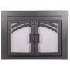 Pleasant Hearth Axel Large Glass Fireplace Doors - Missing 1 Thumbscrew for Bracket - Thumbnail 1