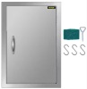 VEVOR 17 in. W x 24 in. H Vertical Single BBQ Door Stainless Steel with Hooks - Thumbnail 1