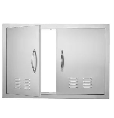 VEVOR 30 in. W x 21 in. H Double Stainless Steel Access Doors with Vents - Lot 122JF
