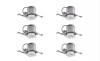6 in. Aluminum E26-Base Bulb White Baffle Recessed Can Light Trim New Construction, 6-Pack - Thumbnail 1