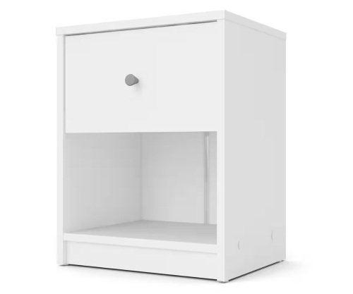 Tvilum Portland 1-Drawer White Nightstand - Lot 737JF