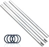 118" Stainless Metal Tube Crossbar for Studio Backdrop Wall Mount System - Holder Pole - Thumbnail 1