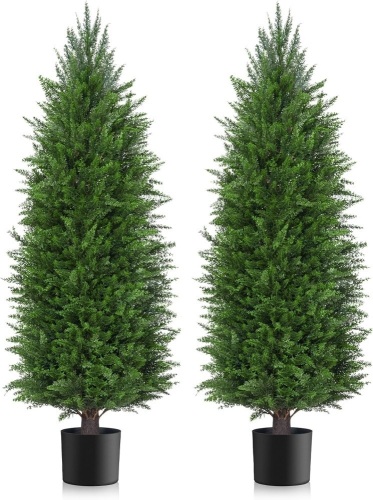 5FT Artificial Topiary Cedar Trees, Set of 2 - Lot 365