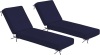 Sundale Outdoor Chaise Lounge Cushion, Set of 2 - Thumbnail 1