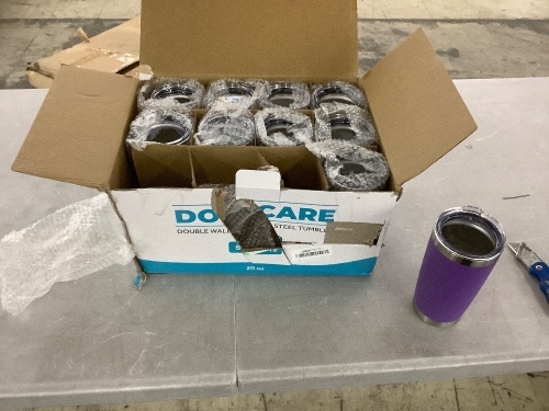 Double Wall Stainless Steel Tumblers, 20oz, 10 Pack - Lot 360