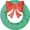 48in Pre-Lit Outdoor Christmas Wreath Decoration - Thumbnail 1