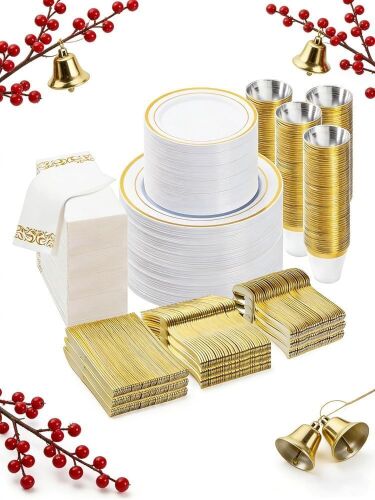 Gold Dinnerware Set for 100 Guests, 700pc - Lot 409