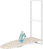 KINGBOARD Over Door Ironing Board, 36" X 12", Removable Heat Resistant Cover, White - Thumbnail 1