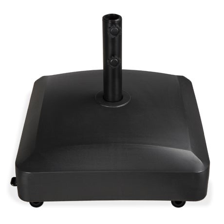 Fillable Mobile Umbrella Base Stand w/ 4 Wheels, 2 Locks, 123lb Capacity - Lot 723