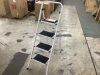 Folding Steel 4-Step Ladder w/ Hand Rail, Wide Steps, 330lbs Capacity - Thumbnail 2