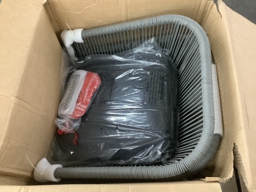 Set of 2 Outdoor Woven Wicker Patio Dining Chairs, 250lb Capacity - 1 Chair Damaged - Lot 426