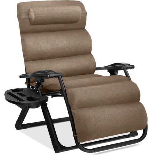 Oversized Zero Gravity Chair, Folding Outdoor Recliner w/ Removable Cushion - Lot 321