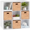 9-Cube Bookshelf Storage Display w/ 3 Removable Panels, Customizable Design - Thumbnail 1