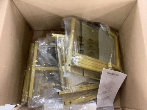 3-Tier Beverage Serving Cart with Wine Rack and Glass Holders - Lot 555