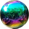12 inch Garden Sphere Mirror Gazing Ball, Rainbow Stainless Steel - Thumbnail 1