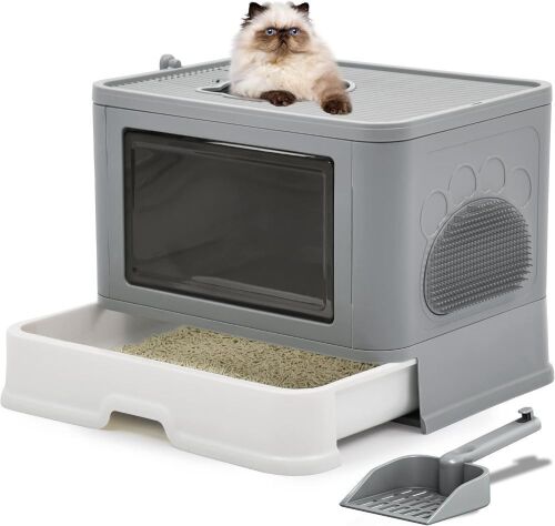 YITAHOME Large Enclosed Cat Litter Box with Lid - Lot 474