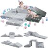 Foam Climbing Blocks with Ball Pit & Stairs - Balls Not Included - Thumbnail 1