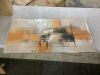 Modern Orange Abstract Textured Wall Art, 40" x 20" - Thumbnail 2