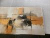 Modern Orange Abstract Textured Wall Art, 40" x 20" - Thumbnail 3
