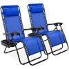 Set of 2 Adjustable Zero Gravity Patio Chair Recliners w/ Cup Holders - Thumbnail 1