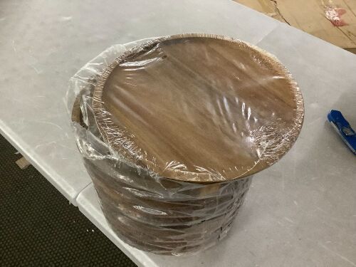 10" Wooden Charger Plates, 12 pack - Lot 572