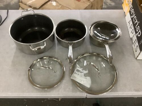 Hexclad 6 Piece Saucepan Set - Lot 441