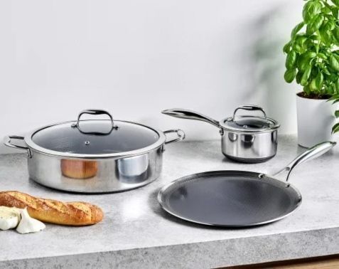 HexClad 5 Piece Hybrid Cookware Set - Lot 197