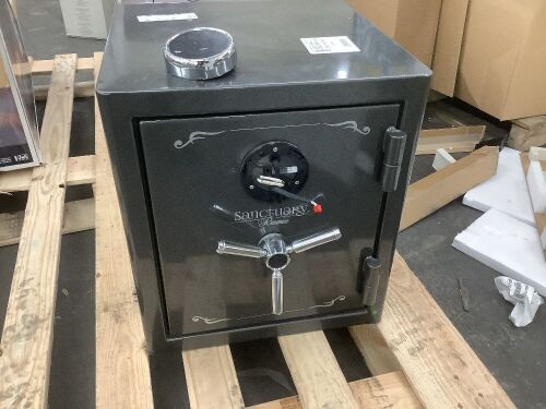 Sanctuary Reserve Safe with Electronic Lock - Works with Key, Unknown if Keypad works - Lot 117