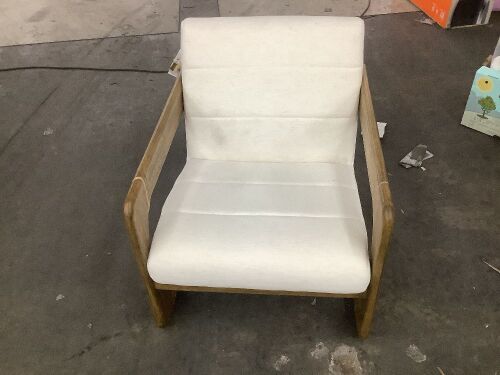 Thomasville Milland Wood Base Fabric Accent Chair - Lot 609