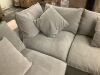 Large Modular Sectional Couch, 3 Corner Pieces & 2 Middle Pieces + Ottoman - Good Condition - Thumbnail 6
