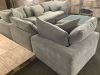 Large Modular Sectional Couch, 3 Corner Pieces & 2 Middle Pieces + Ottoman - Good Condition - Thumbnail 11