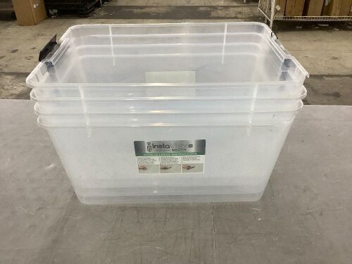 Greenmade InstaView 45 Quart Storage Tote, 4 Pack - No Lids - Lot 643