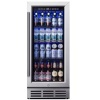 Simzlife 15 in. Single Zone 130-Cans Freestanding/Undercounter Beverage and Wine Cooler in Black, UV-Protected Insulation - Thumbnail 1