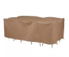 Duck Covers Essential 90 in. W x 60 in. D x 32 in. H Latte Rec/Oval Table and Chairs Cover - Thumbnail 1