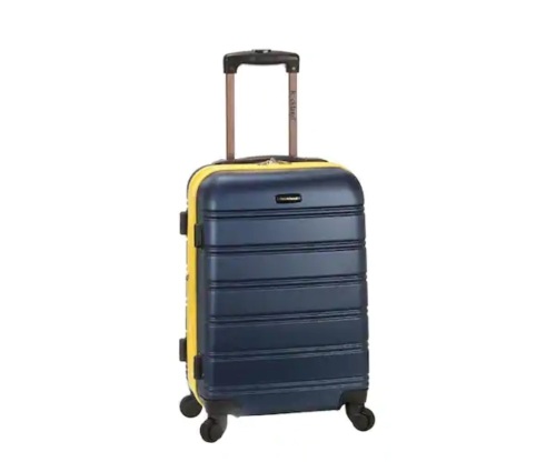 Rockland Melbourne 20 in. Expandable Carry on Hardside Spinner Luggage, Navy - Lot 830JF
