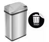 iTouchless 4 Gal. Stainless Steel Rectangular Metal Household Trash Can with Trash Sticker, Sensor Lid, Odor Filter, and Fragrance - Thumbnail 1