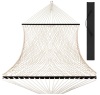 Cotton Rope 2-Person Double Hammock w/ Spreader Bars, Carrying Case - Thumbnail 1