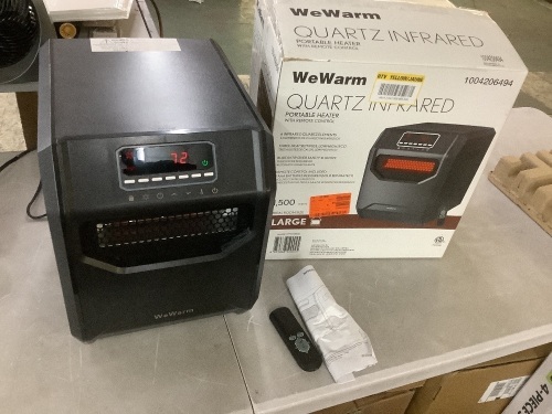WeWarm Electric 6 Element Infrared Space Heater Black Plastic - Lot 809JF