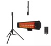 Heat Storm Tradesman 1500-Watt Electric Indoor/Outdoor Quartz Infrared Portable Space Heater w/Tripod Wall and Ceiling Mount, Black - Thumbnail 1