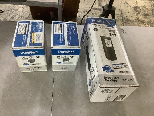 Lot of DuraVent Double Wall Pipe Items - Lot 814JF