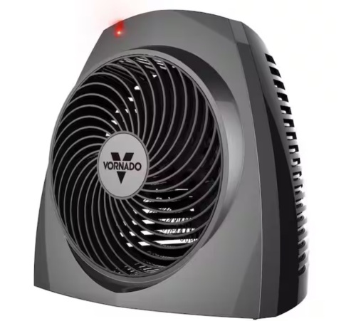 Vornado VH200 1500-Watt Electric Portable Space Heater, Whole Room Vortex Heat Circulation, Charcoal - Lot 802JF