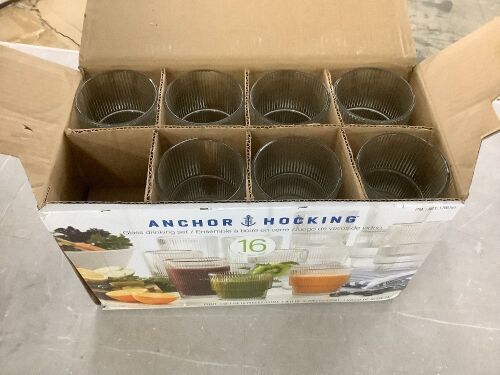 Anchor Hocking Drinking Glass Set -1 Missing - Lot 694