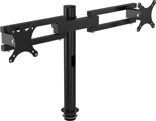 VERSADESK Heavy Duty Steel Dual Monitor Stand with Height Adjustable Arms - Lot 300