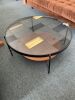 Round Glass Top Coffee Table - Thumbnail 1