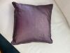 Square Purple Leather Pillow - Thumbnail 1