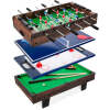 4-in-1 Multi Game Table Set w/ Air Hockey, Table Tennis, Billiards, Foosball - Thumbnail 1