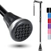 REHAND Walking Cane - Foldable, Adjustable, Collapsible Walking Canes for Men & Women, Heavy Duty All Terrain Tip, with Travel Bag | Walking Sticks for Seniors & Adults - Thumbnail 1